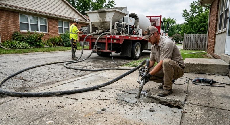 Concrete Settlement Repair in Columbus, OH